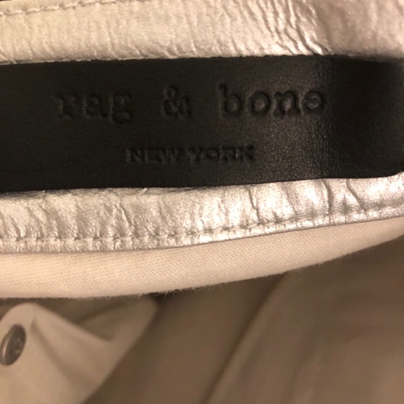 Rag & Bone Moss Leather Skirt in Metallic Silver - Picture 16 of 16